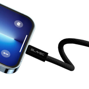 Blavec Cable Candy braided - USB to Lightning - 2,4A 1 metre Apple CarPlay (CCA-UL24B10) black - Image 6