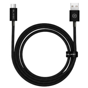 Blavec Cable Candy braided - USB to Type C - PD 60W 3A 1 metre Apple CarPlay/Android Auto (CCA-UC3B10) black - Image 2