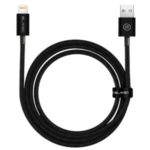 Blavec Cable Candy braided - USB to Lightning - 2,4A 1 metre Apple CarPlay (CCA-UL24B10) black - Image 2