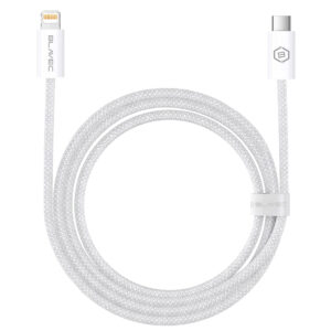 Blavec Cable Candy braided - Type C to Lightning - PD 20W 2,4A 1 metre Apple CarPlay (CCA-CL24W10) white - Image 2