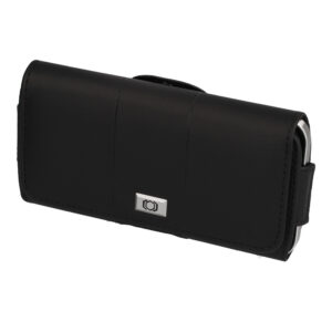 Tel Protect MAX Belt Holster (SIZE 17) skirtas Apple iPhone 16/16 Pro/17/17 Pro/Samsung A54 5G/S23 FE/S24/S24 Plus/S25/S25 Plus black, leather (155x75x12 mm) - Image 4