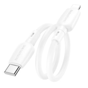 Borofone Cable BX93 Super Power - Typ C to Lightning - PD 20W 0,25 metres white - Image 2