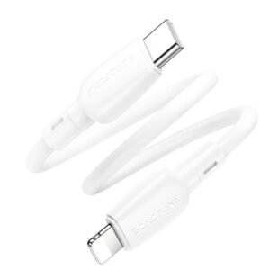 Borofone Cable BX93 Super Power - Typ C to Lightning - PD 20W 0,25 metres white - Image 4