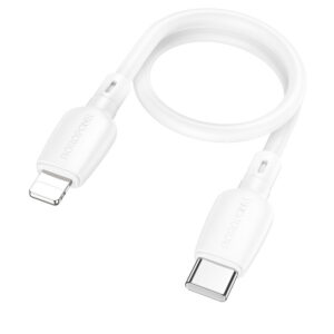 Borofone Cable BX93 Super Power - Typ C to Lightning - PD 20W 0,25 metres white - Image 6