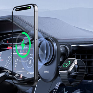 Benks Car holder magnetic CZ06 2 in 1 with induction charging 15W to air vent black - Image 9