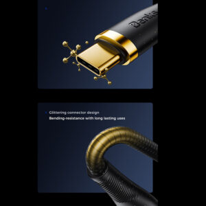 Benks Cable D47 braided - Type C to Type C - PD 100W 1 metre black - Image 7