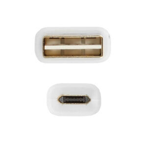Cable - USB to Micro USB - reversible 1 Meter WHITE - Image 2