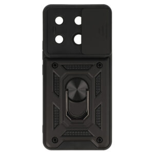 Slide Camera Armor Dėklas for Xiaomi Redmi Note 13 Pro 5G juodos spalvos - Image 2