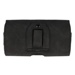 Tel Protect MAX Belt Holster (SIZE 18) skirtas Apple iPhone 15 Pro Max/ 16 Plus/16 Pro Max/17 Air/17 Pro Max/Samsung A16/A35/A53/A55/M35/S24 Ultra/S25 Ultra/Xiaomi Redmi 14C czarny, skóra (165x80x12 mm) - Image 2