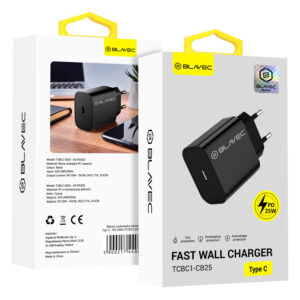 Blavec Wall charger BC-1 - Type C - PD 25W (TCBC1-CB25) black - Image 5