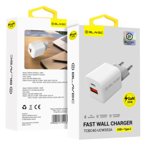 Blavec Wall charger BC-4 GaN - USB + Type C - 35W 3A (TCBC4G-UCW353A) white - Image 7