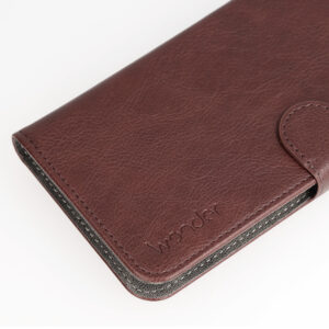 WONDER COMMON Universal Book dėklas (Dydis L) skirtas Apple iPhone 6 Plus/7 Plus/8 Plus/Xs Max/11 Pro Max/Samsung S20 FE/S21 FE/S10 Plus/A10/A32/A54/Xiaomi 12 Lite/Huawei P30 Pro rudos spalvos - Image 6