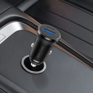 Blavec Automobilinis įkroviklis BS-01B-C Road - USB + Type C - QC 3.0 18W PD 20W su Type C į Type C kabeliu (CCBS01BCR-UCB) juodos spalvos - Image 8