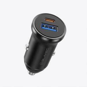 Blavec Automobilinis įkroviklis BS-01B-C Road - USB + Type C - QC 3.0 18W PD 20W su Type C į Type C kabeliu (CCBS01BCR-UCB) juodos spalvos - Image 3