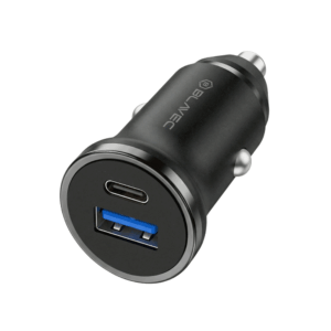 Blavec Automobilinis įkroviklis BS-01B-C Road - USB + Type C - QC 3.0 18W PD 20W su Type C į Type C kabeliu (CCBS01BCR-UCB) juodos spalvos - Image 2