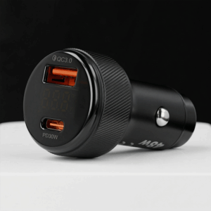 Blavec Automobilinis įkroviklis BS-04B-C Volt - USB + Type C - QC 3.0 18W PD 30W su Type C į Type C kabeliu (CCBS04BCV-UCB) juodos spalvos - Image 6