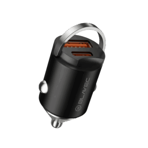 Blavec automobilinis įkroviklis BS-02B Aero - USB + Type C - QC 3.0 18W PD 30W (CCBS02BA-UCB) juodos spalvos - Image 2