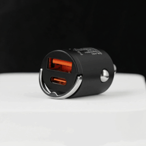 Blavec Automobilinis įkroviklis BS-02B-C Aero - USB + Type C - QC 3.0 18W PD 30W su Type C į Type C kabeliu (CCBS02BCA-UCB) juodos spalvos - Image 5