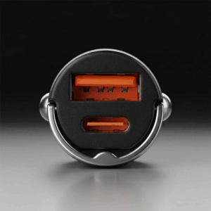 Blavec Automobilinis įkroviklis BS-02B-C Aero - USB + Type C - QC 3.0 18W PD 30W su Type C į Type C kabeliu (CCBS02BCA-UCB) juodos spalvos - Image 6