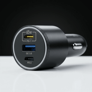 Blavec Automobilinis įkroviklis BS-06D-C Trip - USB + 2xType C - QC 3.0 18W PD 65W su Type C į Type C (CCBS06DCQ-U2CB) juodos spalvos - Image 5