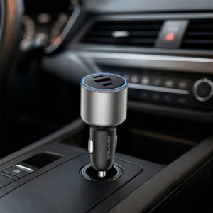 Blavec Automobilinis įkroviklis BS-06D-C Trip - USB + 2xType C - QC 3.0 18W PD 65W su Type C į Type C (CCBS06DCQ-U2CB) juodos spalvos - Image 6