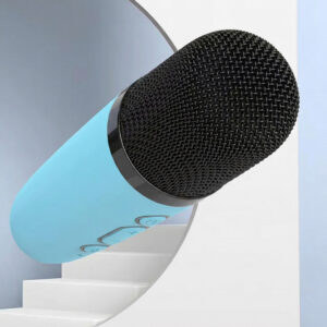 Blavec nešiojama bluetooth kolonėlė WS-07 Karaoke Party - 5W su 2 mikrofonais (WS07-2MBL) mėlynos spalvos - Image 3