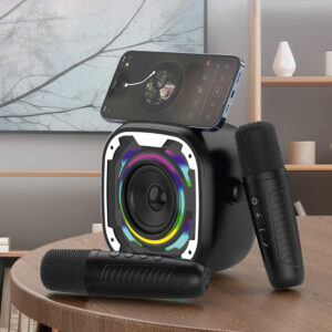 Blavec nešiojama bluetooth kolonėlė WS-08 Karaoke Idol - 8W su 2 mikrofonais (WS08-2MB) juodos spalvos - Image 6