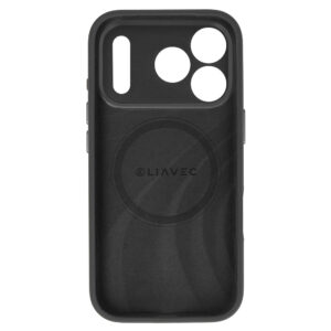 Liavec Silk Shield dėklas su Metal Camera Frame skirtas Apple iPhone 17 Pro Max juodos spalvos - Image 4