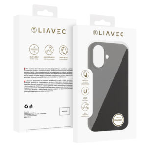 Liavec Silky dėklas su Metal Camera Frame skirtas Apple iPhone 17 juodos spalvos - Image 5