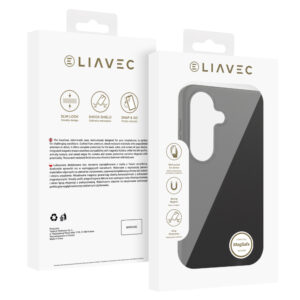 Liavec Silky dėklas su Metal Camera Frame for Samsung Galaxy S26 juodos spalvos - Image 5