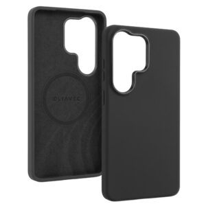 Liavec Silky dėklas su Metal Camera Frame for Samsung Galaxy S26 Ultra juodos spalvos - Image 2