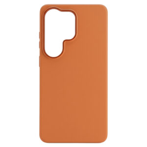 Liavec Silky dėklas su Metal Camera Frame for Samsung Galaxy S26 Ultra oranžinės spalvos - Image 3