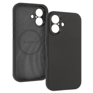 Liavec Silk Shield dėklas su Metal Camera Frame skirtas Apple iPhone 17 juodos spalvos - Image 2