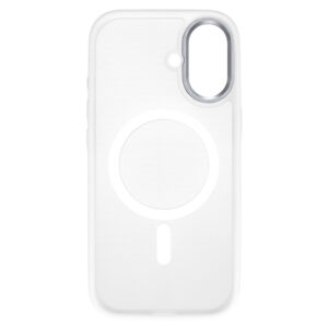 Liavec Cloudy dėklas su Metal Camera Frame skirtas Apple iPhone 17 baltos spalvos (Camera Control Button) - Image 4