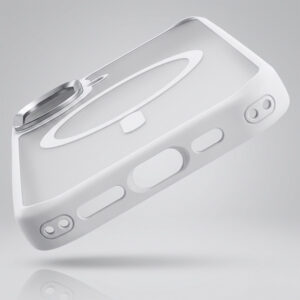 Liavec Cloudy dėklas su Metal Camera Frame skirtas Apple iPhone 17 baltos spalvos (Camera Control Button) - Image 5