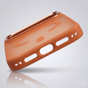 Liavec Cloudy dėklas su Metal Camera Frame skirtas Apple iPhone 17 Pro oranžinės spalvos (Camera Control Button) - Image 5