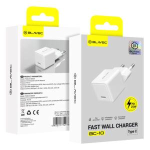 Blavec Wall charger BC-10 - Type C - PD 25W 3A (TCBC10-CW253A) baltos spalvos - Image 6