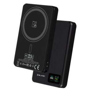 Blavec Power Bank 10000mAh BJ-03 Slim 13,5mm - Type C - 22,5W magnetic Magsafe 3 in 1 (PBBJ03-MC10B) juodos spalvos aluminum - Image 2