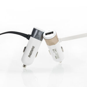 REMAX Car Charger RCC-102 - USB - 3,4A with 2 in 1 cable Micro USB, Lightning gold - Image 5