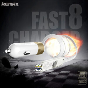 REMAX Car Charger RCC-102 - USB - 3,4A with 2 in 1 cable Micro USB, Lightning gold - Image 8