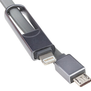 REMAX Car Charger RCC-103 Finchy - USB - 3,4A with Lightning + MicroUSB cable silver - Image 5