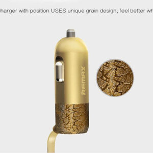 REMAX Car Charger RCC-103 Finchy - USB - 3,4A with Lightning + MicroUSB cable silver - Image 9
