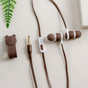 Earphones CASNI - CS-179 with microphone Brown - Image 2