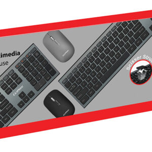 Cliptec Set of multimedia keyboard + optical mouse 1200DPI Slimline Air RZK350 wireless grey - Image 3