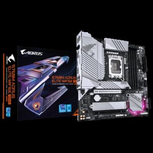 GIGABYTE B760M AORUS ELITE WIFI6E GEN5 Pagrindinė Plokštė | ATX, LGA1700, DDR5