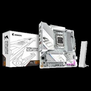 GIGABYTE X870M AORUS ELITE WIFI7 ICE Pagrindinė Plokštė | mATX, AM5, DDR5