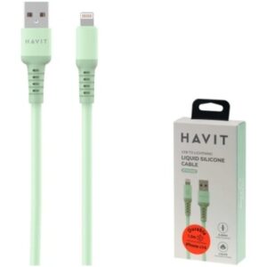 Havit CB6290 - A tipo USB ir „Lightning“ kabelis, 1.5 m žalios spalvos