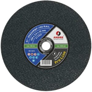 ANDRE PJOVIMO DISKAS METALUI 350 x 3,5mm x 32mm RAIL 100 PRO LINE 95A24RBF GELEŽINKELIŲ BĖGIAMS