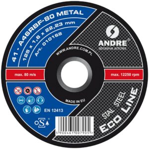 ANDRE PJOVIMO DISKAS METALUI 125 x 1,6mm METAL ECO LINE