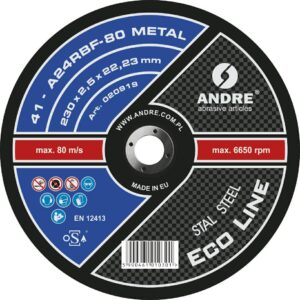ANDRE PJOVIMO DISKAS METALUI 230 x 2,5mm METAL ECO LINE